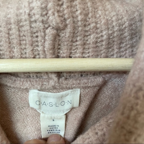 Caslon Small Wool Blend Sweater Mauve Pink - Picture 3 of 5
